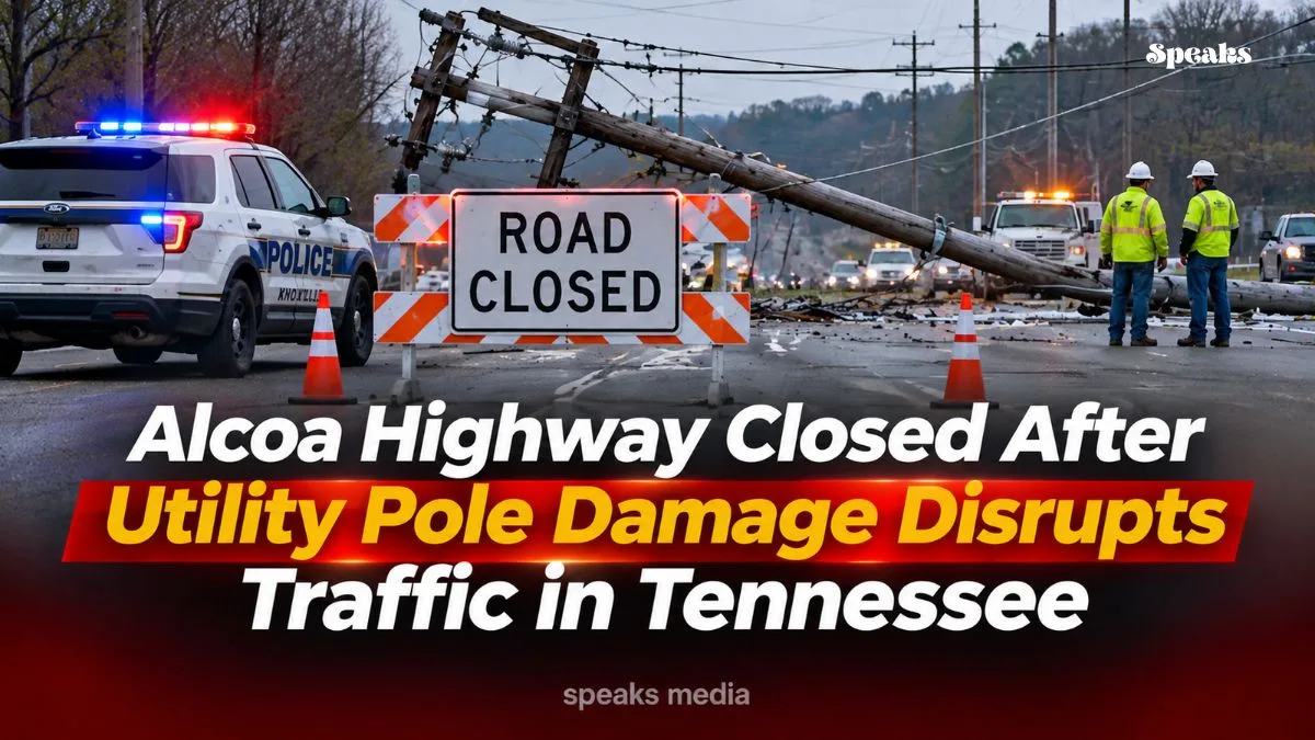 Alcoa Highway Closed After Utility Pole Damage Disrupts Traffic in Tennessee