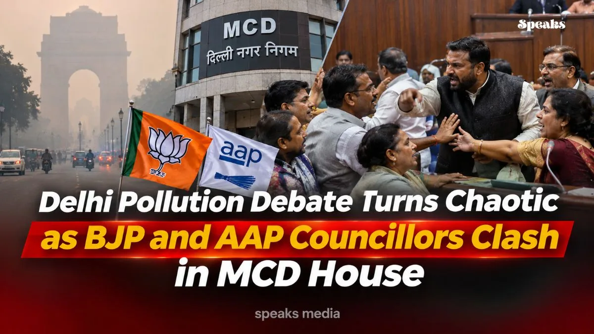 Delhi Pollution Debate Turns Chaotic as BJP and AAP Councillors Clash in MCD House